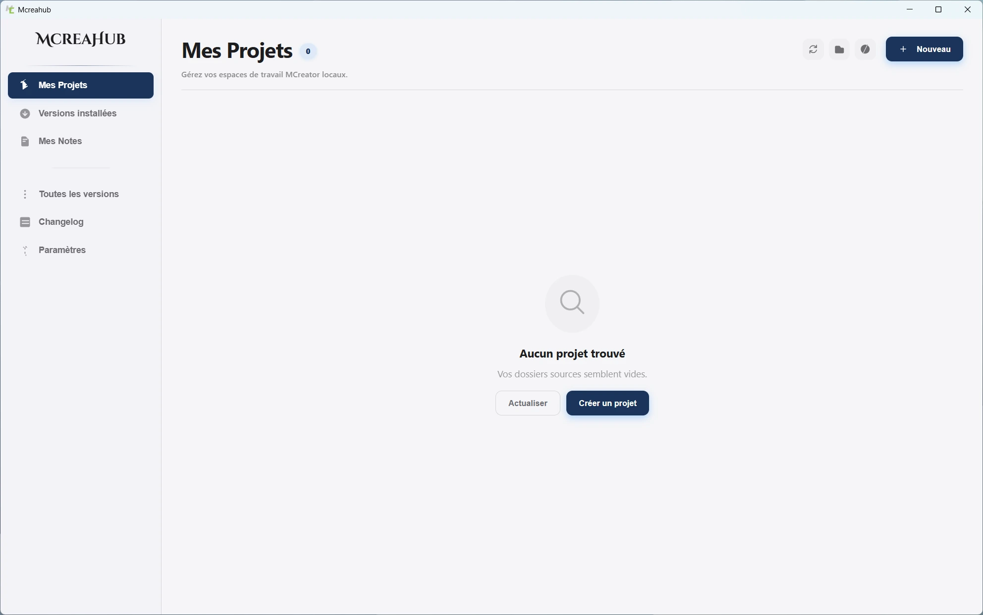 McreaHub Interface Preview